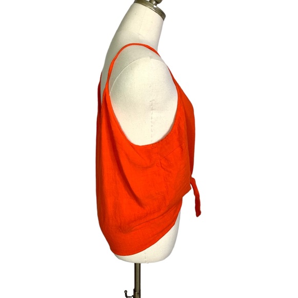 Topshop Orange Knot Tie Hem Polly Camisole Tank Top 3350 - Picture 4 of 11